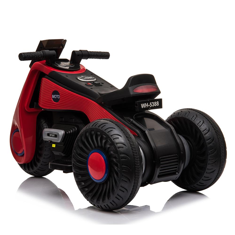 kids Ride On Toys 6 Volt Car, Electric Power Wheels Car with 3 Wheels Double Drive, Electric Motorcycle for 3-6 Years Toddlers, Ride On Cars w/MP3 Function, Thanksgiving Christmas Gift, Red, W6919