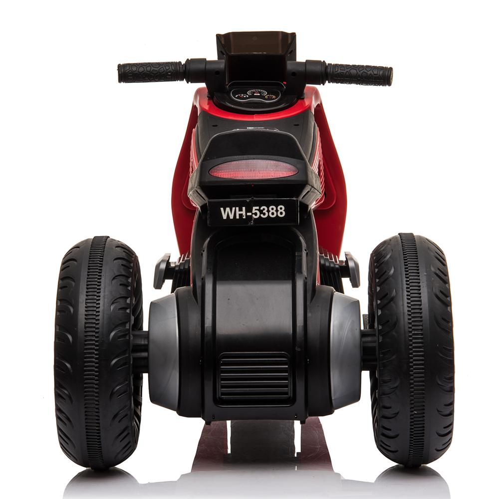 kids Ride On Toys 6 Volt Car, Electric Power Wheels Car with 3 Wheels Double Drive, Electric Motorcycle for 3-6 Years Toddlers, Ride On Cars w/MP3 Function, Thanksgiving Christmas Gift, Red, W6919