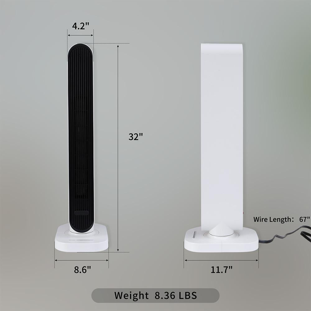 Skearow Portable Heaters Fan Warmer Fast Heating 1500W Whole Room Simple Space Heater Overheating Protection Home Bedroom