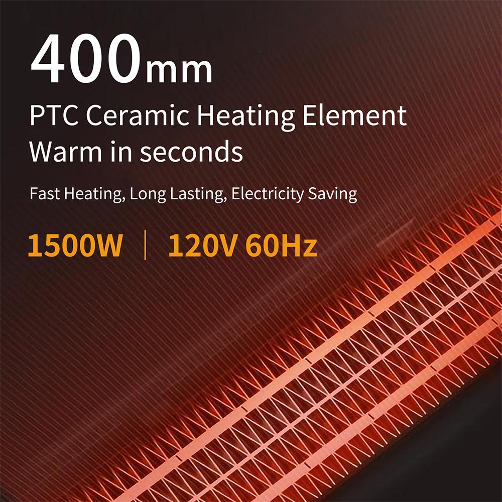 Skearow Portable Heaters Fan Warmer Fast Heating 1500W Whole Room Simple Space Heater Overheating Protection Home Bedroom