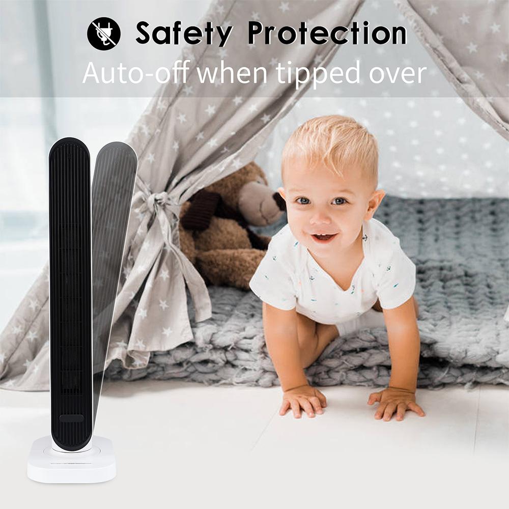 Skearow Portable Heaters Fan Warmer Fast Heating 1500W Whole Room Simple Space Heater Overheating Protection Home Bedroom