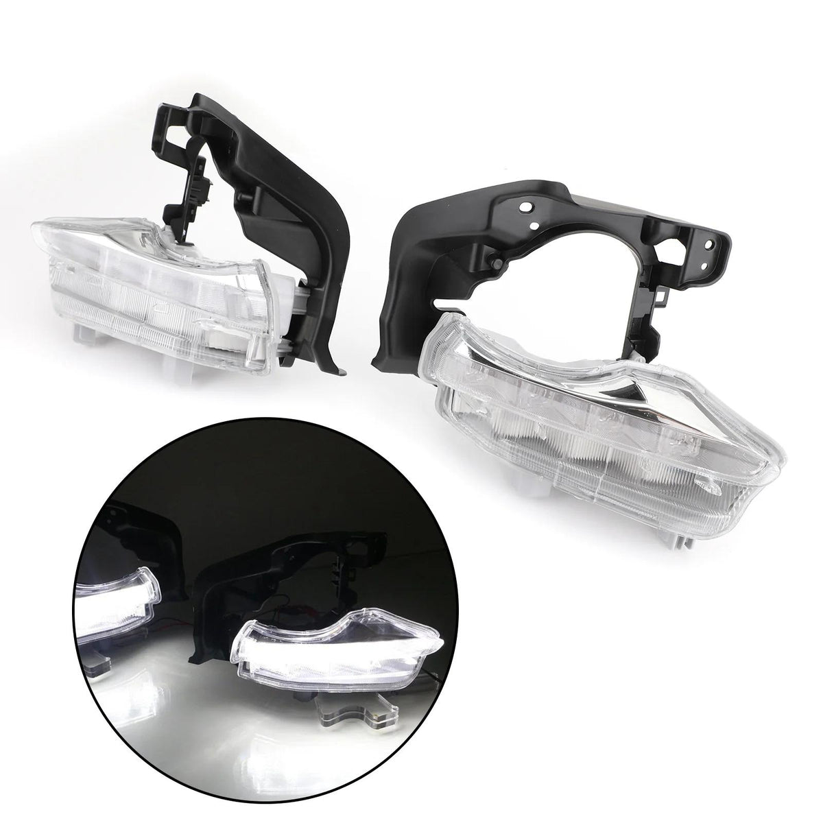 2PCS LED DRL Daytime Running Light Fog Lamp For 2014 2015 2016 Toyota Highlander Generic