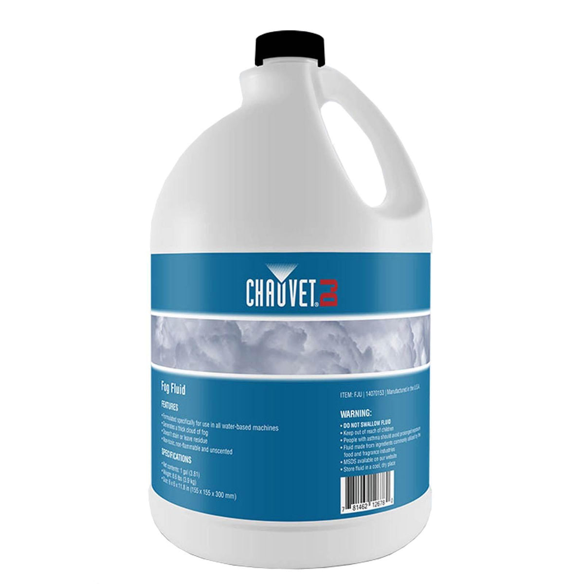 Chauvet H1800FLEX Hurricane Fog/Smoke Pro Machine + Fog Juice Fluid (2 Gallons)