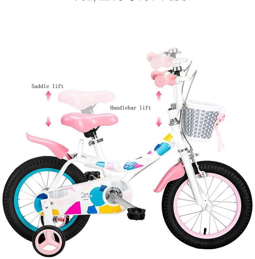 JLFSDB Kids Bike BMX Bike for Kids Boys Girls Bicycle Girls Boys Kids Bike 12 14 16 Inch Bicycle for 2-10 Years Old Child's Cycle with Brakes Toddler Kids Bicycle (Size : 14inch)