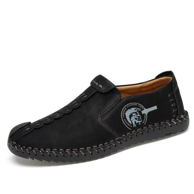 Soft Leather Men Driving Shoes Casual Boots