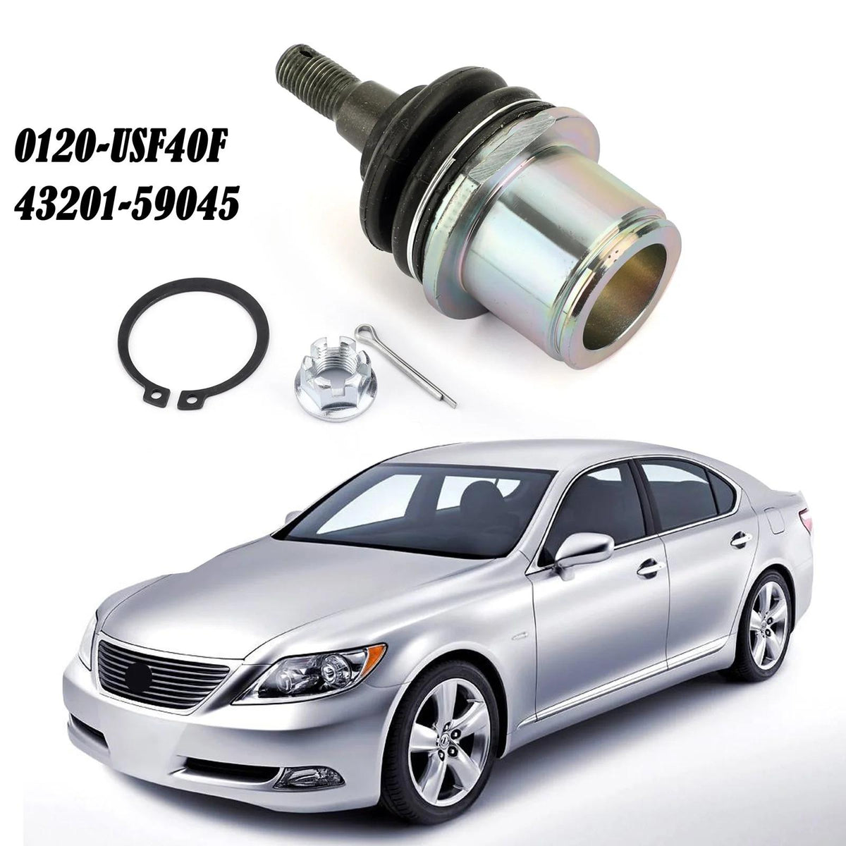 2007-2016 Lexus LS460 2WD RWD 43201-59045 Front Lower Knuckle Spindle Ball Joint Generic