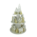 Raz 25" Lighted Champagne Gold 3-Tier Christmas House Display