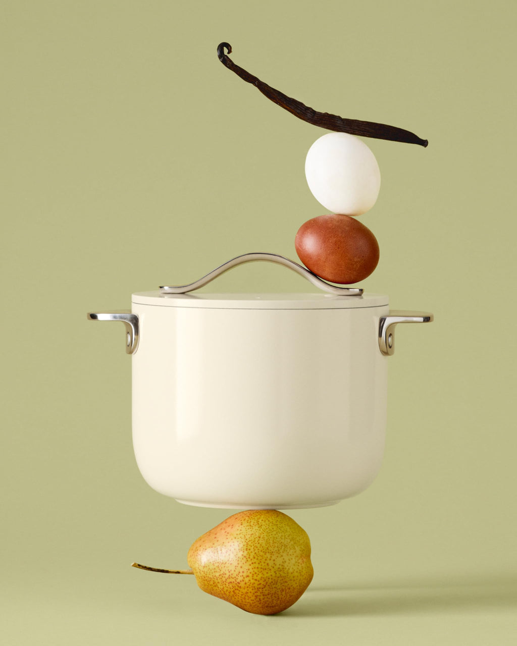 Petite Cooker - 2 Qt Ceramic Coated Pot - From Forever Chemicals - Perfect for Rice, Grains, or Sauces - Navy