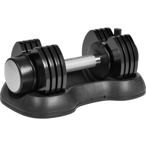 Adjustable Dumbbell 25 Lbs With Fast Automatic Adjustable And Weight Plate For Body Workout Home Gym, Black, Note: Single