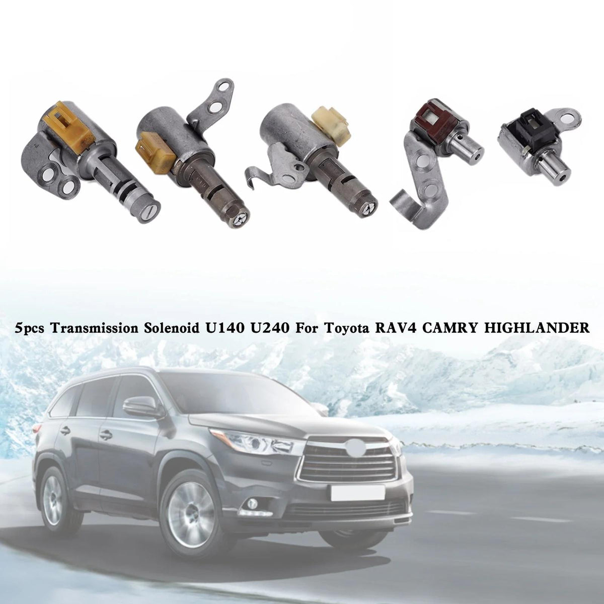 2001-2004 Toyota Highlander 2.4L 5pcs Transmission Solenoid U140 U240 Generic