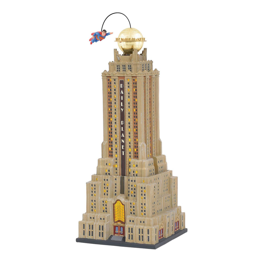 Department 56 DC Comics VillaSuperman Daily Planet Lit Building 16.1 Inch