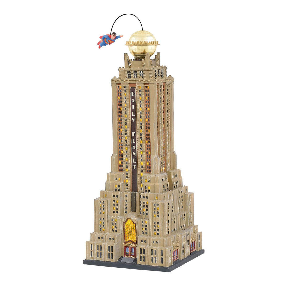 Department 56 DC Comics VillaSuperman Daily Planet Lit Building 16.1 Inch