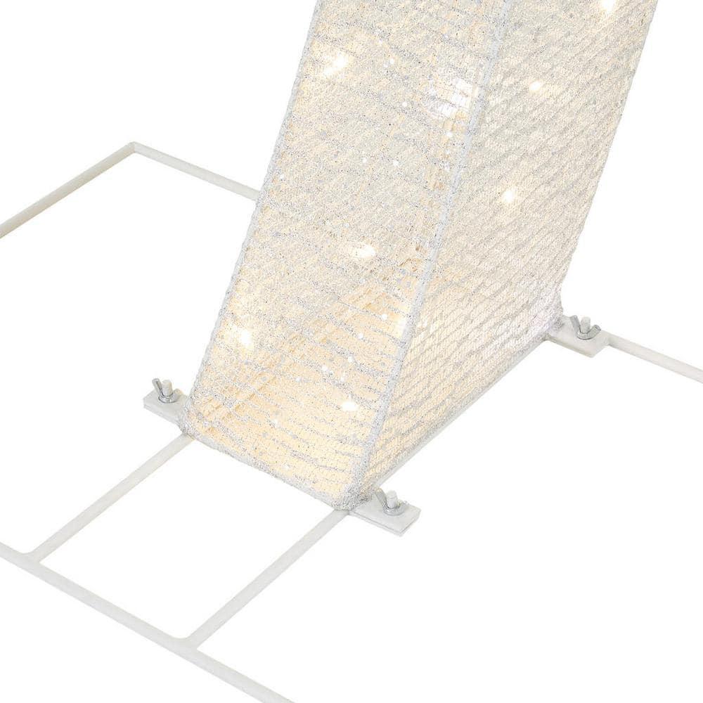 9ft Warm White-Cool White Glimmer Ornament Arch Holiday Yard Decoration