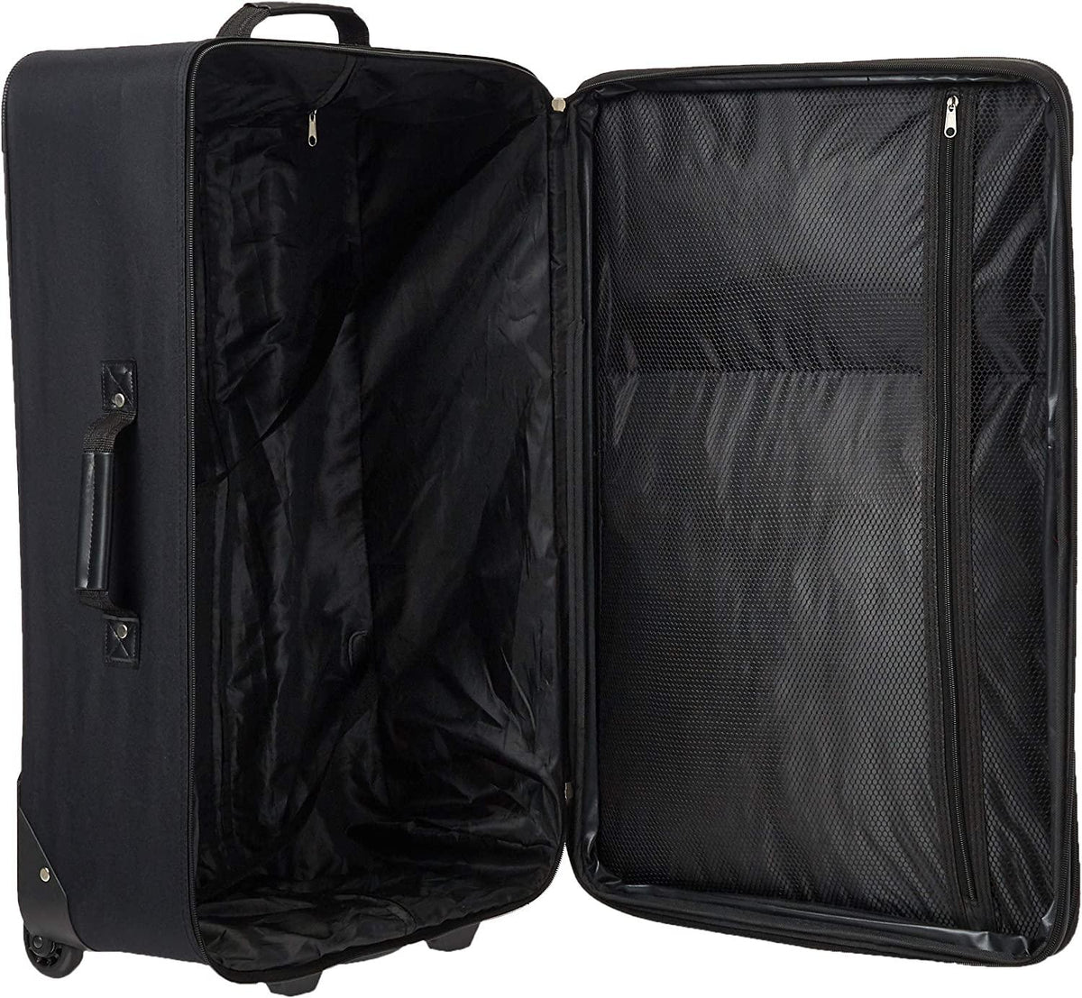 Fashion Softside Upright Luggage Set, Black Plaid, 4-Piece (14/19/24/28)