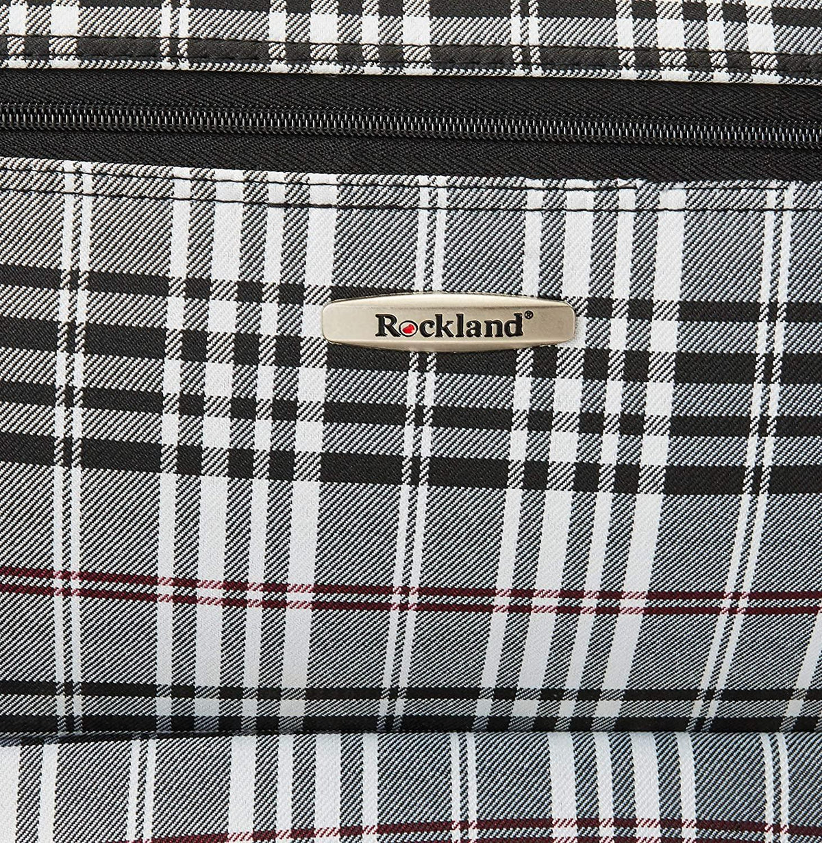 Fashion Softside Upright Luggage Set, Black Plaid, 4-Piece (14/19/24/28)