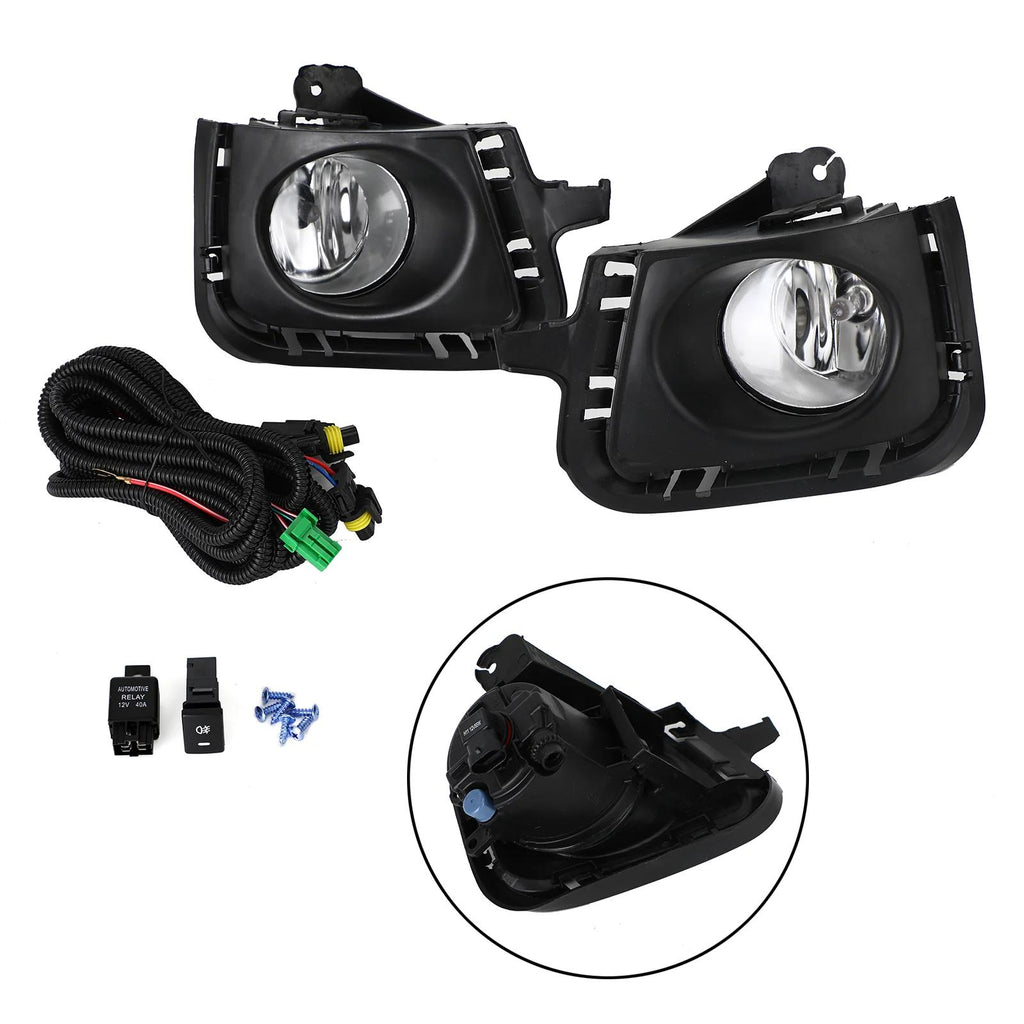 12-14 Toyota Prius C  Clear Lens Front Bumper Fog Light Lamps w/Bezel+Switch Generic