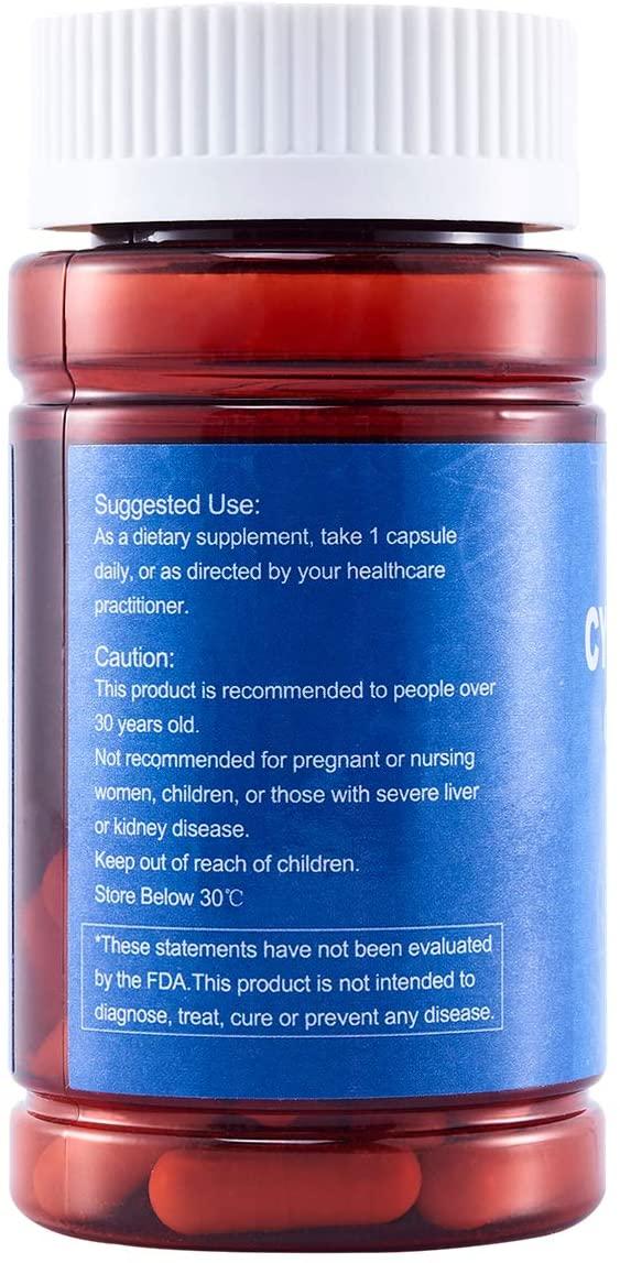 CAW Telomerase Activation | Anti-Aging Supplement | Hypersorption Cycloastragenol 10mg 30capsules (6 Bottle)