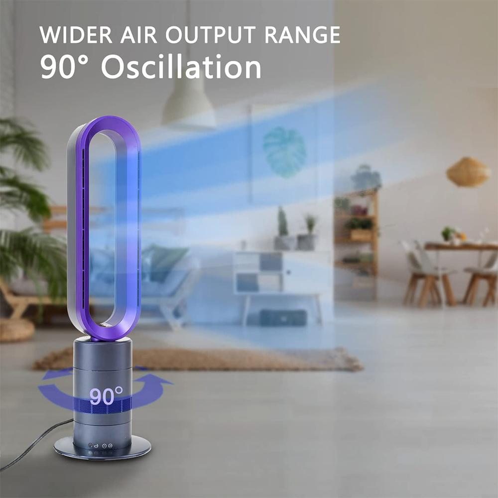 Yipa Fast Heating Tower Electric Space Heater Warmer 26-inch Heaters Fan Remote Control Home Office Purple+32in