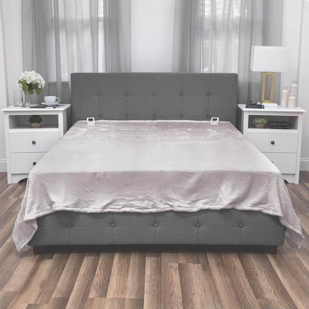 Heated Electric Blanket with SensorSafe, Queen, Soft Grey