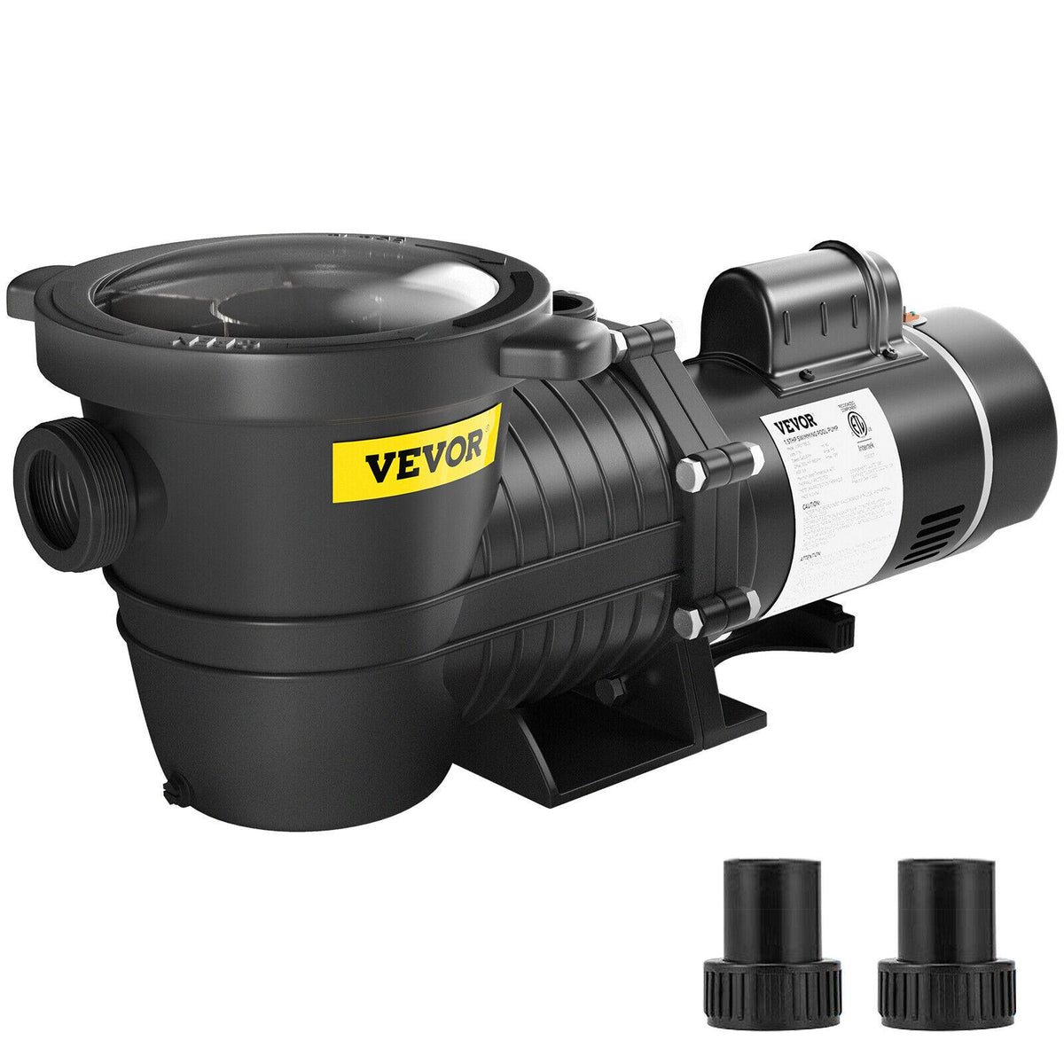 vevor swimming pool pump in/above ground pool pump 1.5 hp 90 gpm w/ strainer