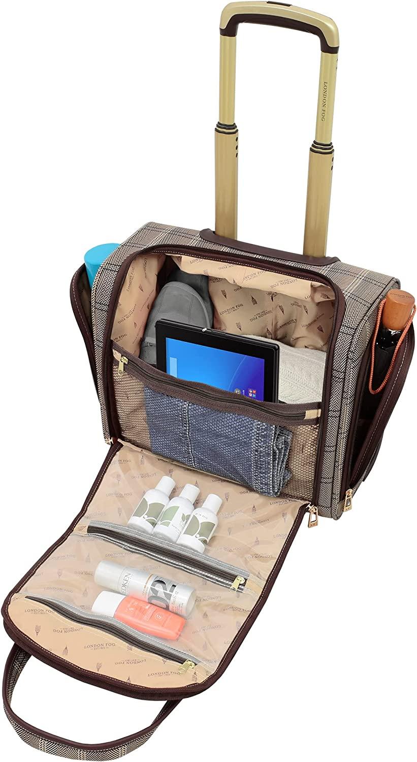 Brentwood II 15" 2-Wheel Under The Seat Bag, Cappuccino, Carry Inch