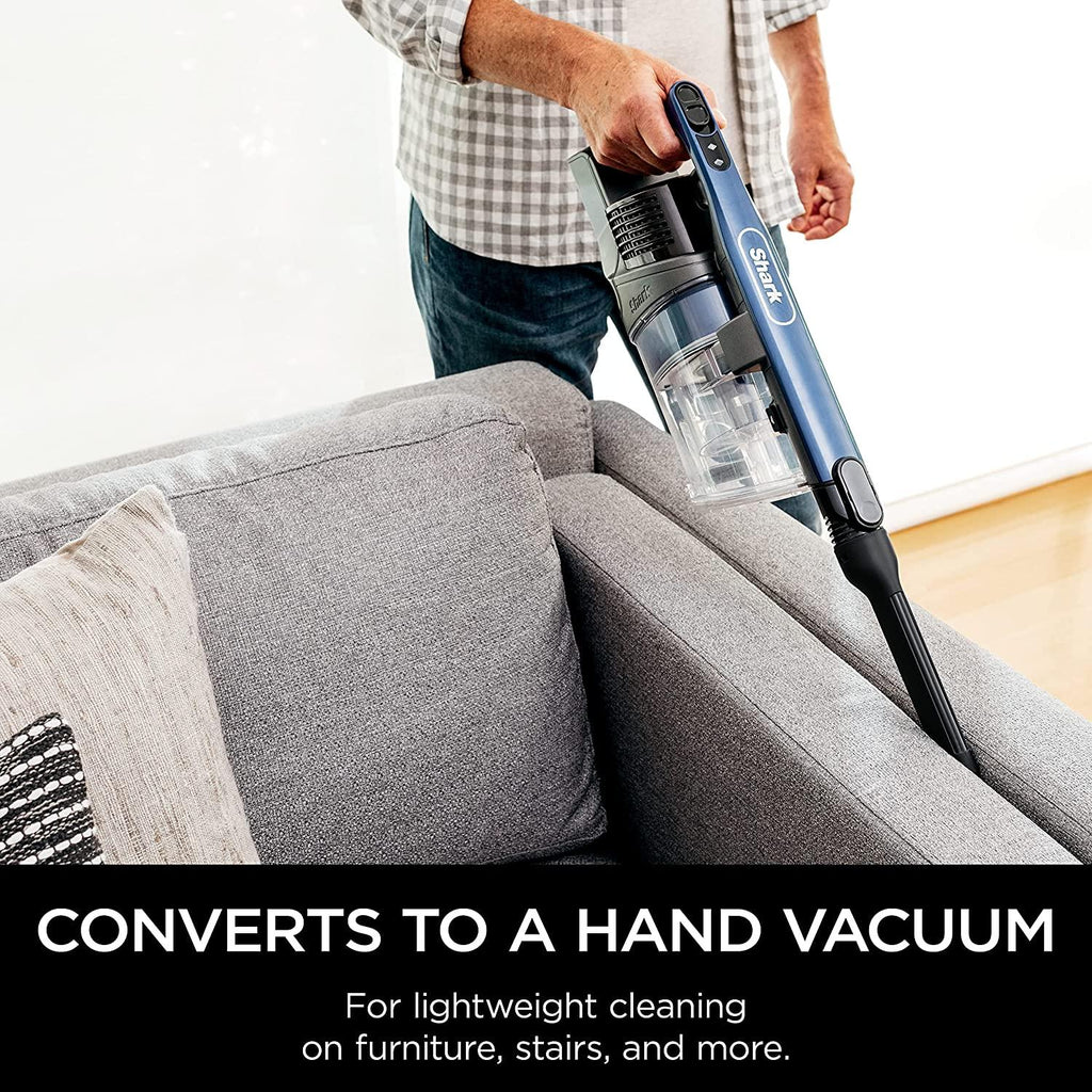 Shark IZ363HT Anti-Allergen Pet Power Cordless Stick Vacuum Self-Cleaning Brusholl, PowerFins, Crevice Tool, Dusting Brush, Pet Multi-Tool &amp; Anti-Allergen Dusting Brush, 50min Runtime, Blue