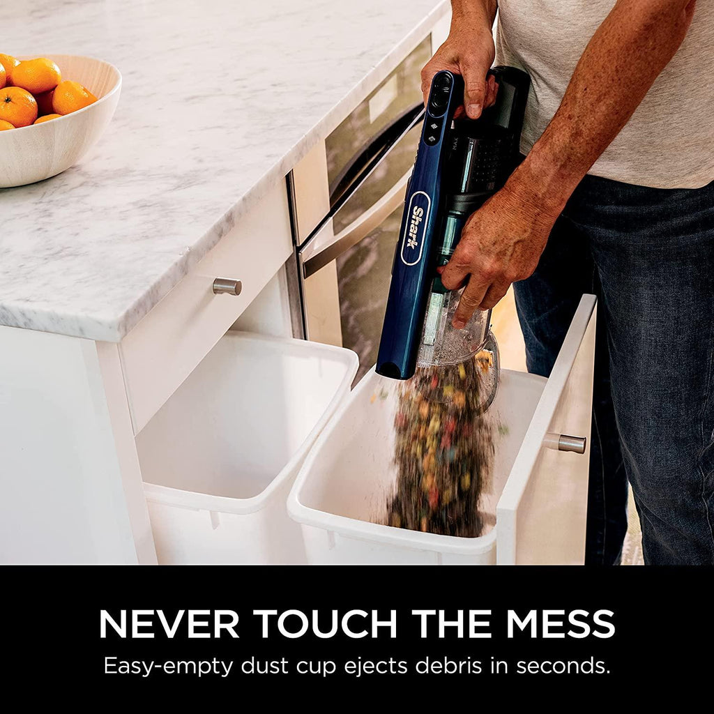 Shark IZ363HT Anti-Allergen Pet Power Cordless Stick Vacuum Self-Cleaning Brusholl, PowerFins, Crevice Tool, Dusting Brush, Pet Multi-Tool &amp; Anti-Allergen Dusting Brush, 50min Runtime, Blue