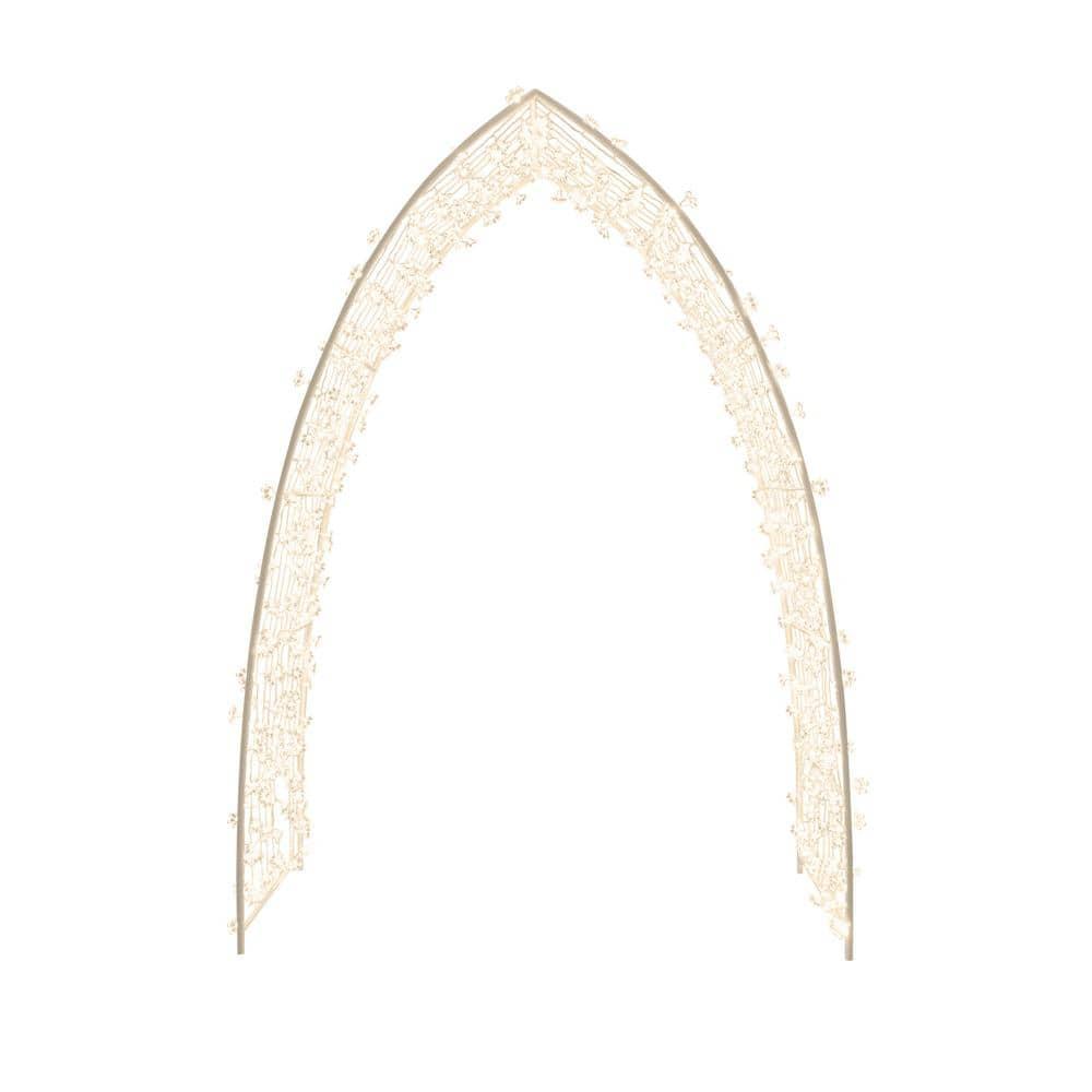 88 in. Archway with Warm WHT LEDS Clear Floral Cap/Trans Cord/8 Function