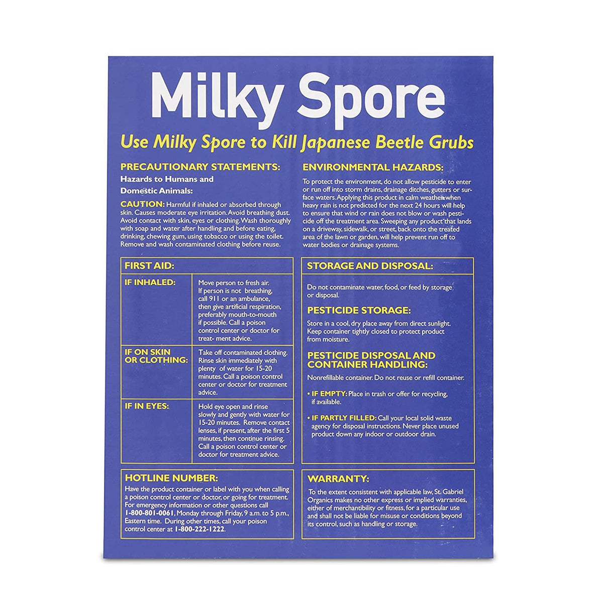 St. Gabriel Organics Gardener's Supply Company Milky Spore 40 Oz