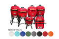 YNNI KAMADO Sizes 13" to 25.2" 13 Colours with Chip Feeder Option Ceramic BBQ