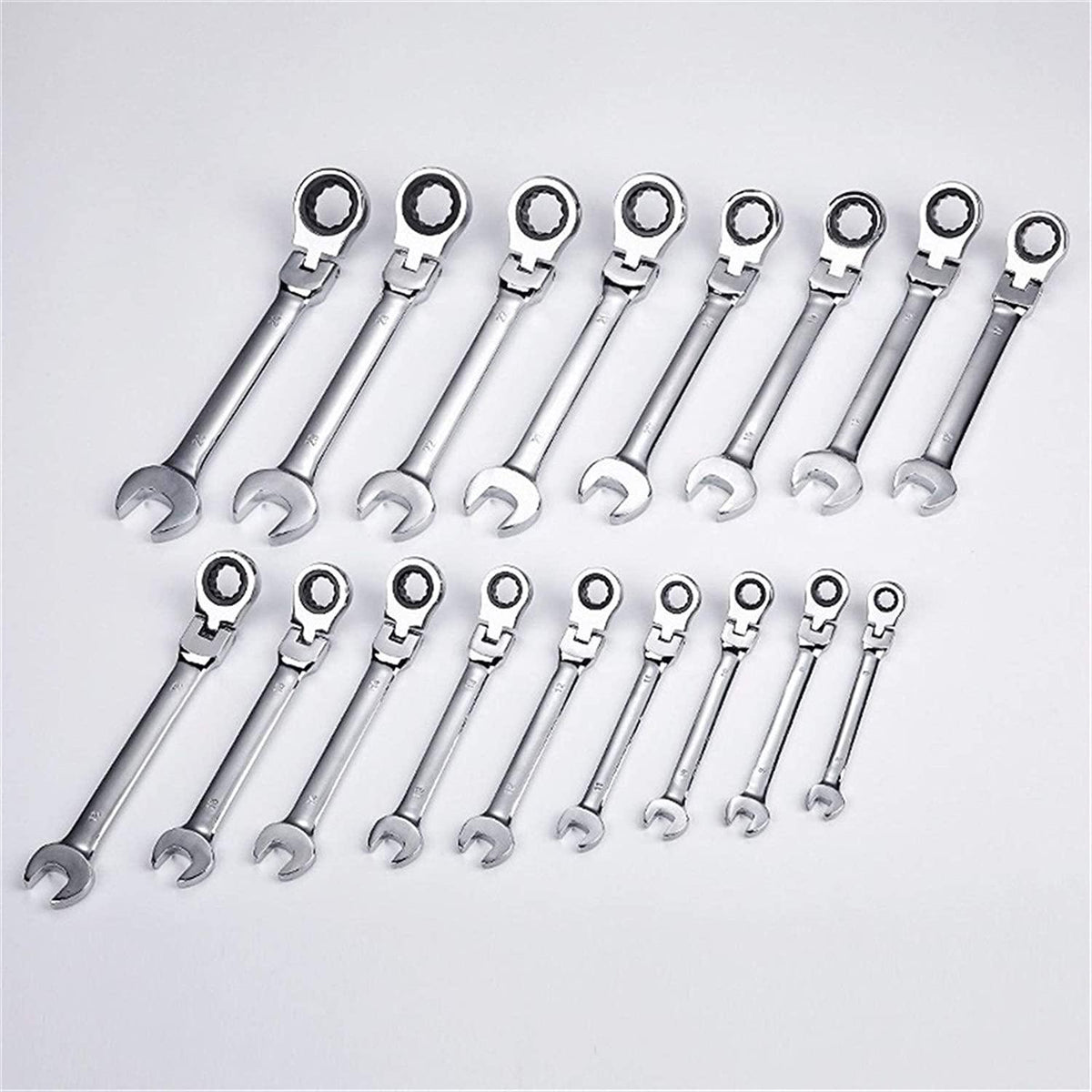 CHENTAOMAYAN Hardware Ratcheting Box Combination Wrenches Ratchet Head 72T Steel for Car Repair Ring Spanner one Set of Key Hand Tools Tool Kits (Color : 12pcs 8 19)