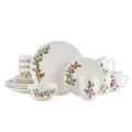 Holly Cheer 16 Piece Dinnerware Set, Service for 4