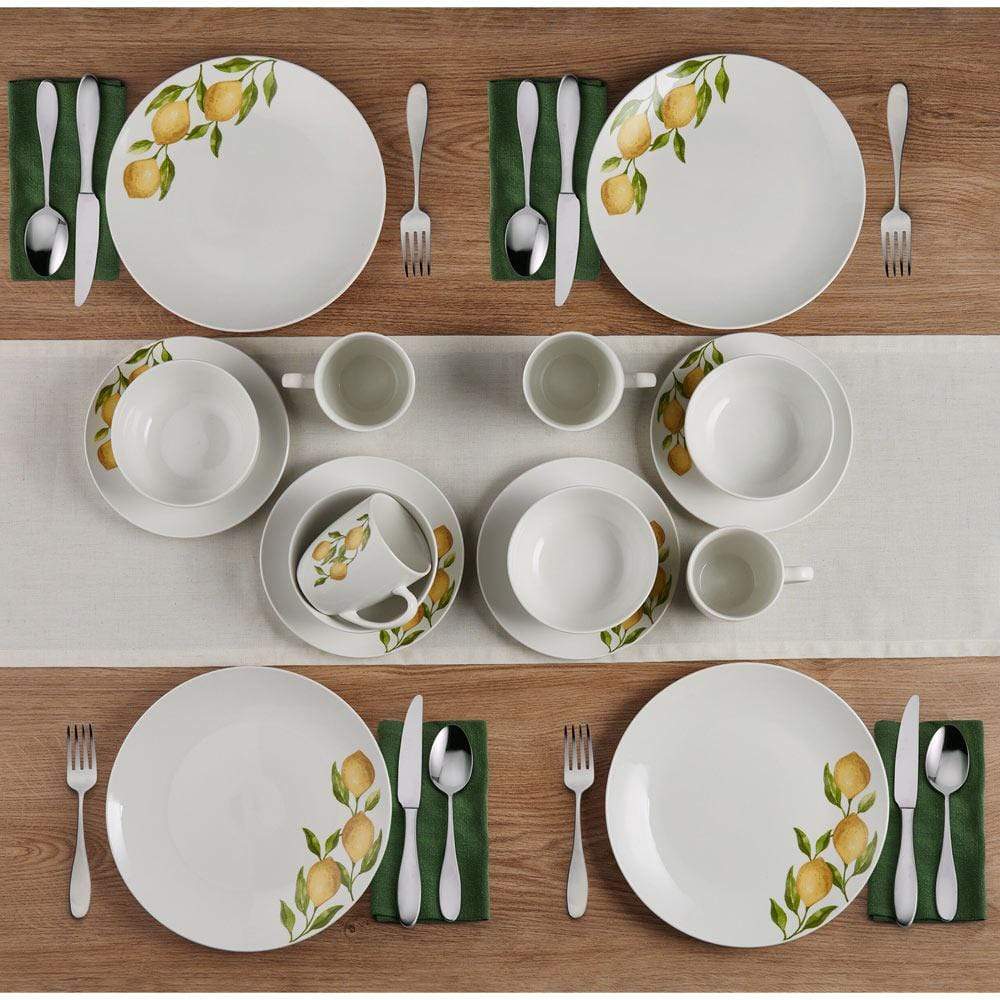 Lemons 16 Piece Dinnerware Set, Service for 4