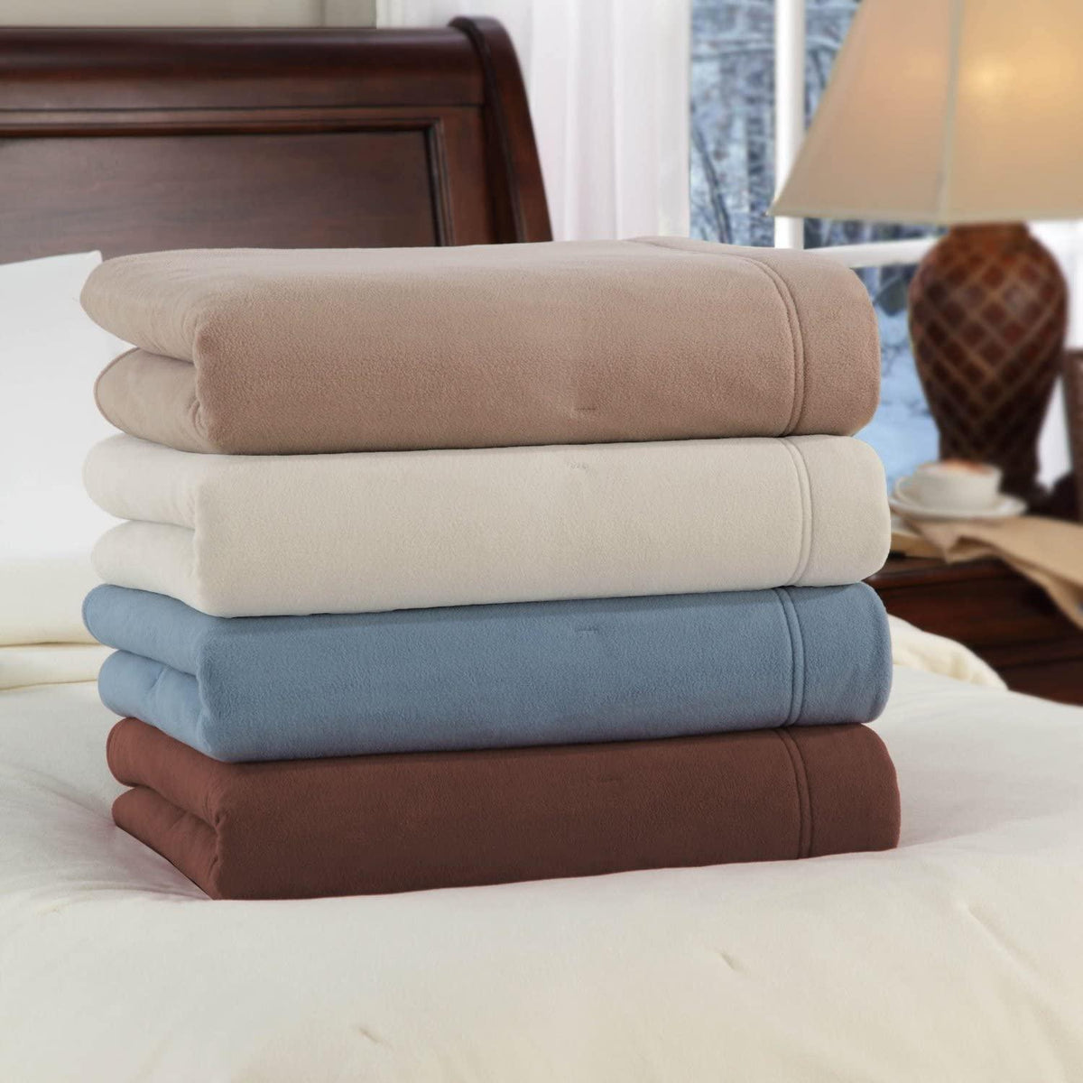 Soft Heat Electric Warming Blanket Full Size-Chocolate