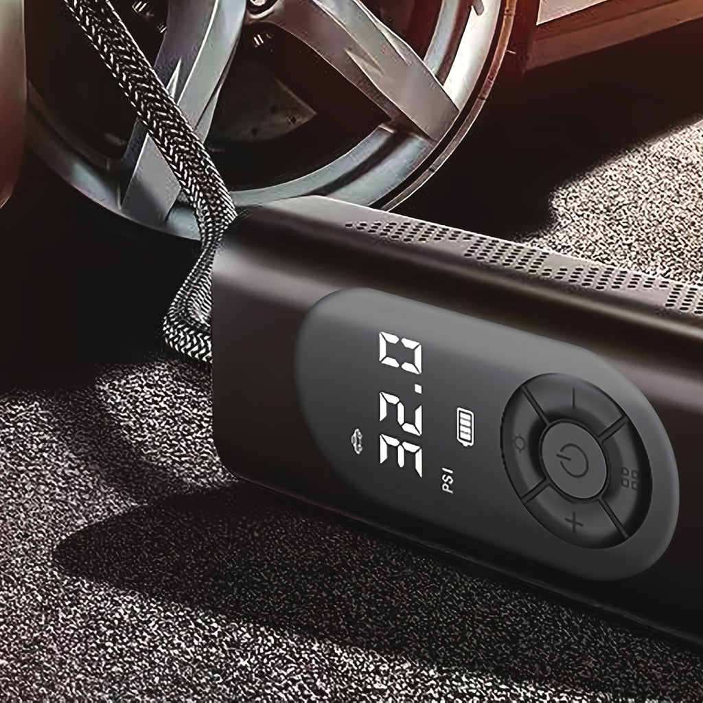 Tire Inflator Portable Air Compressor For Car Tire, Cordless & Strong Power Air Pump For Car Tire With 6000mAh Battery Fast Inflate 150PSI Tire Pump