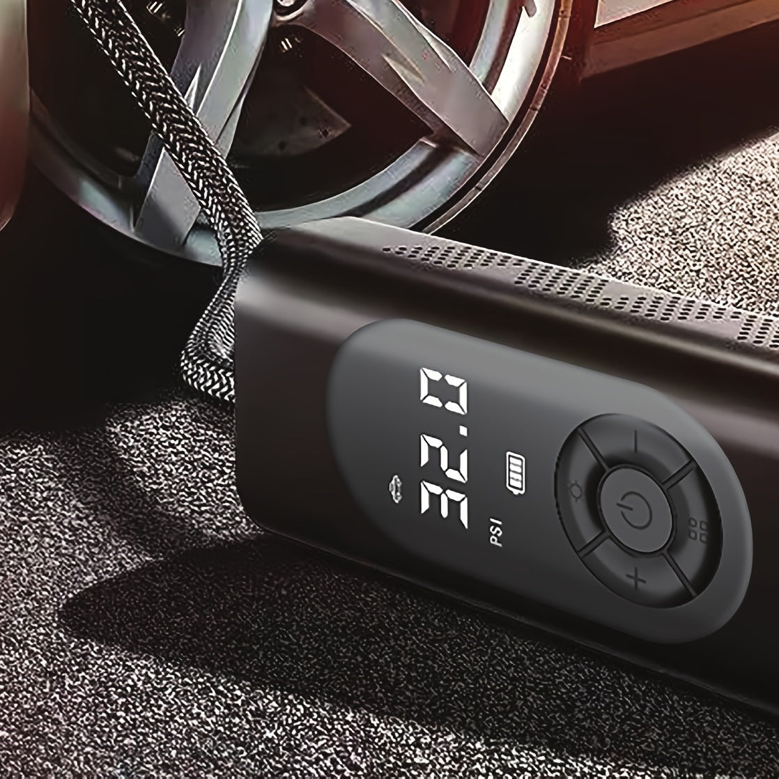 Tire Inflator Portable Air Compressor For Car Tire, Cordless & Strong Power Air Pump For Car Tire With 6000mAh Battery Fast Inflate 150PSI Tire Pump
