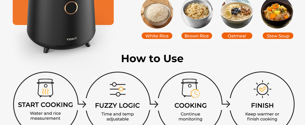 Compact Mini Rice Cooker Small Kitchen 3-Cup (Uncooked) / 6-Cup (Cooked), Non Stick Ceramic Inner Pot Rice Maker, 24H Timer Delay, Auto Keep Warm, 9 Functions Multicooker For Brown Rice, Steam, Soup