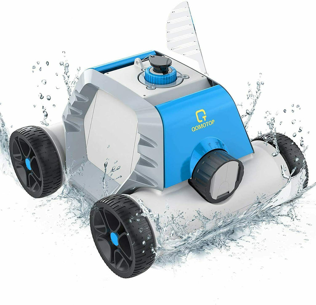 ot qomotop robotic pool cleaner, cordless automatic pool cleaner with 5000mah re
