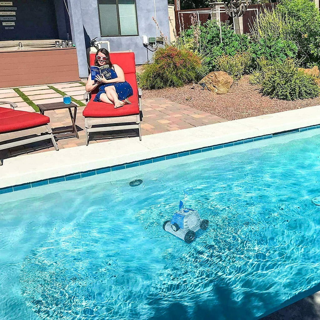 ot qomotop robotic pool cleaner, cordless automatic pool cleaner with 5000mah re