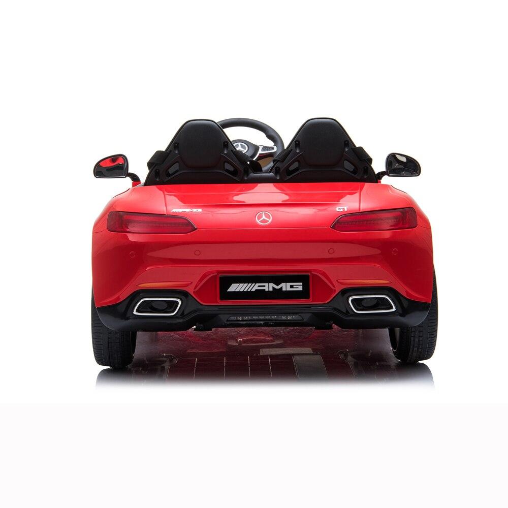 12V Kids Ride On Car Mercedes-Benz AMG GT Dual Motor Electric Cars Motorized Vehicles, Remote Control RC, -in LED Lights, Music, Horn, Spring Suspension-Red