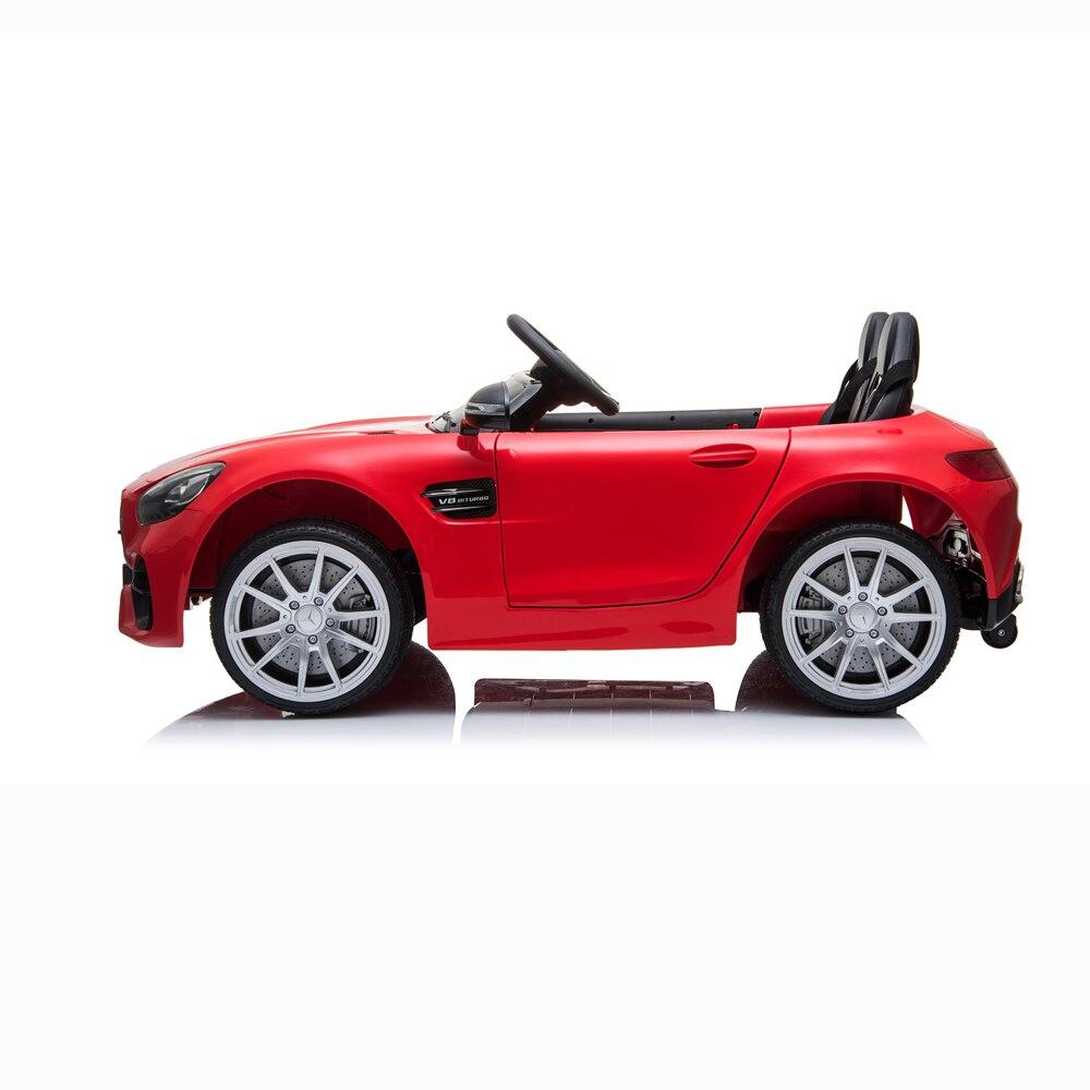 12V Kids Ride On Car Mercedes-Benz AMG GT Dual Motor Electric Cars Motorized Vehicles, Remote Control RC, -in LED Lights, Music, Horn, Spring Suspension-Red