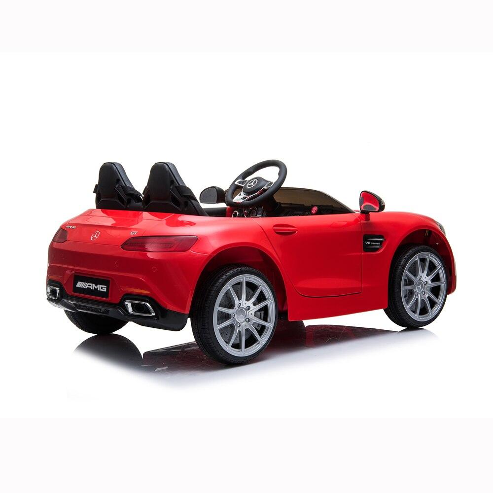 12V Kids Ride On Car Mercedes-Benz AMG GT Dual Motor Electric Cars Motorized Vehicles, Remote Control RC, -in LED Lights, Music, Horn, Spring Suspension-Red