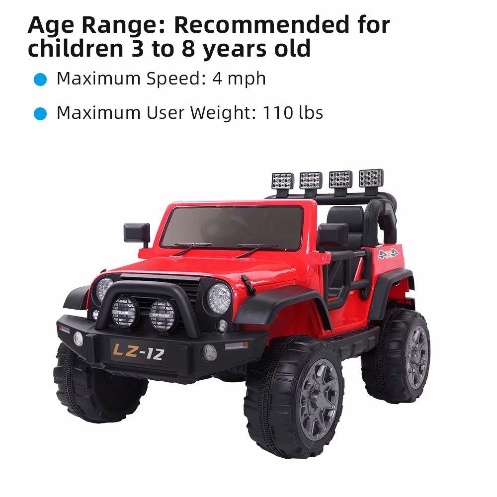 Akoyovwerve 12V Electric Battry Powered Kids Ride-On Car RC Toy w/ Remote Control,Multiple Colors