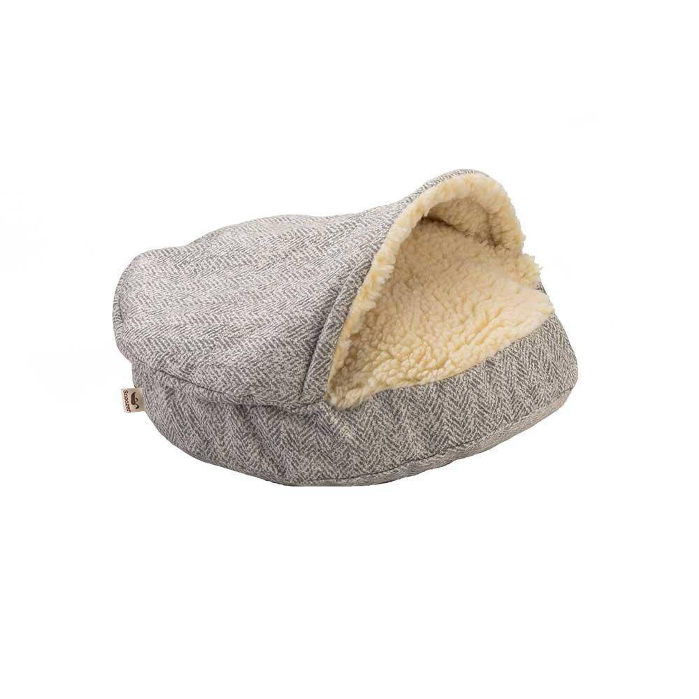 Orvis Comfortfill-eco Wraparound Dog Bed with Fce/LarDogs 60-90 Lbs, Mocha,