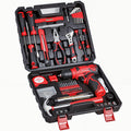 Tool Set - 8V Cordless Drill Set, 132 Piece Home Tool Set With Hand Drill, Tool Kit for Women & Men, Perfect for Homeowner, Diyer, Handyman