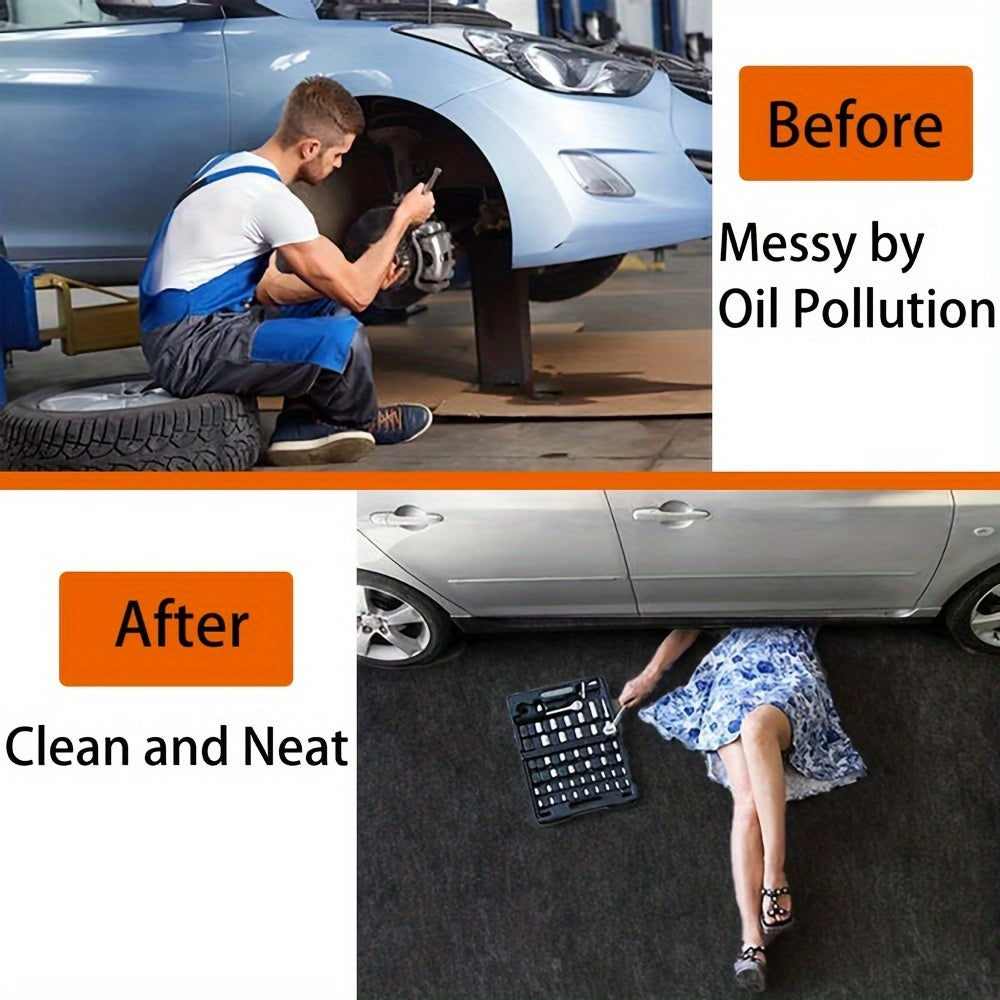 GaraFloor Mat Under Car,Oil Spill Mat,Waterproof BacAbsorbent Pad Protects GaraFloor from Spills, Drips, Splashes Stains. Durable, Reusable