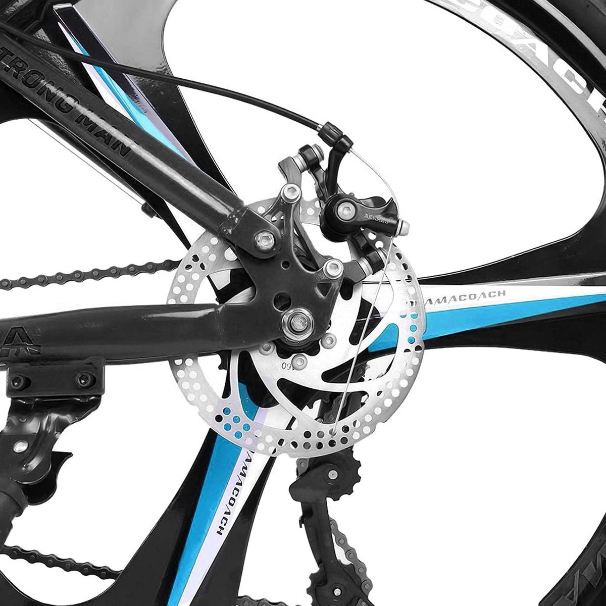 Folding Bike Mountain Bikes Adult Bike Trek Bike Dual Suspension High Carbon Steel 21 Speed Mountain Bike Disc Brakes 26 Inch Mountain Bike Men/Women Cruiser Bike (Blue)