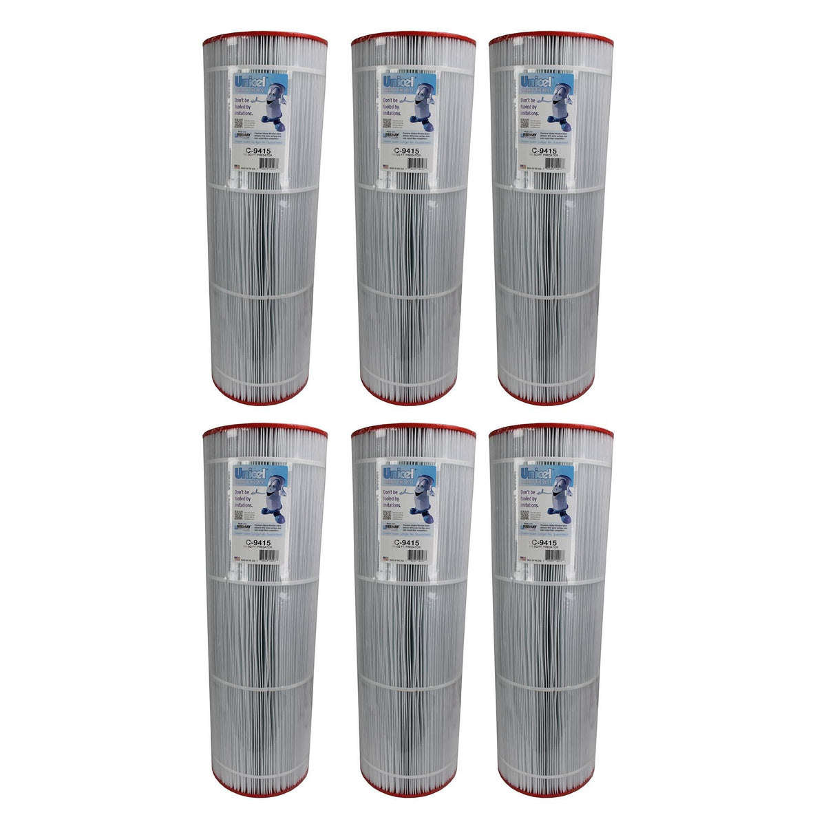 unicel c-9415 predator clean &amp; clear 150 pool filter cartridge (6 pack)
