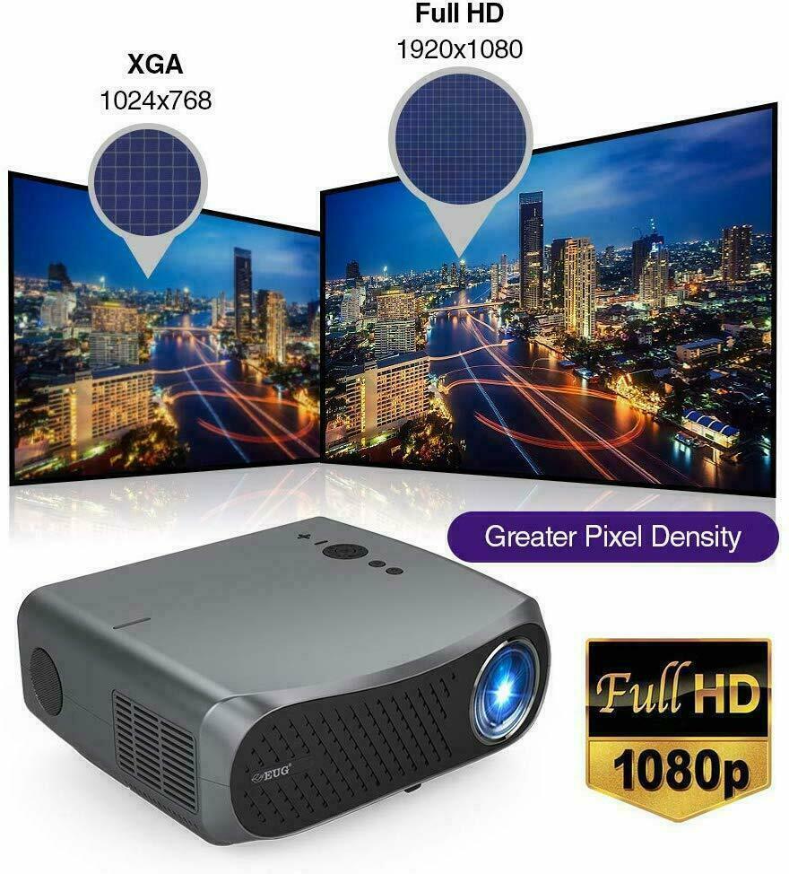 native 1080p projector 4k home theater movie daytime 10000:1 tv party hdmi zoom