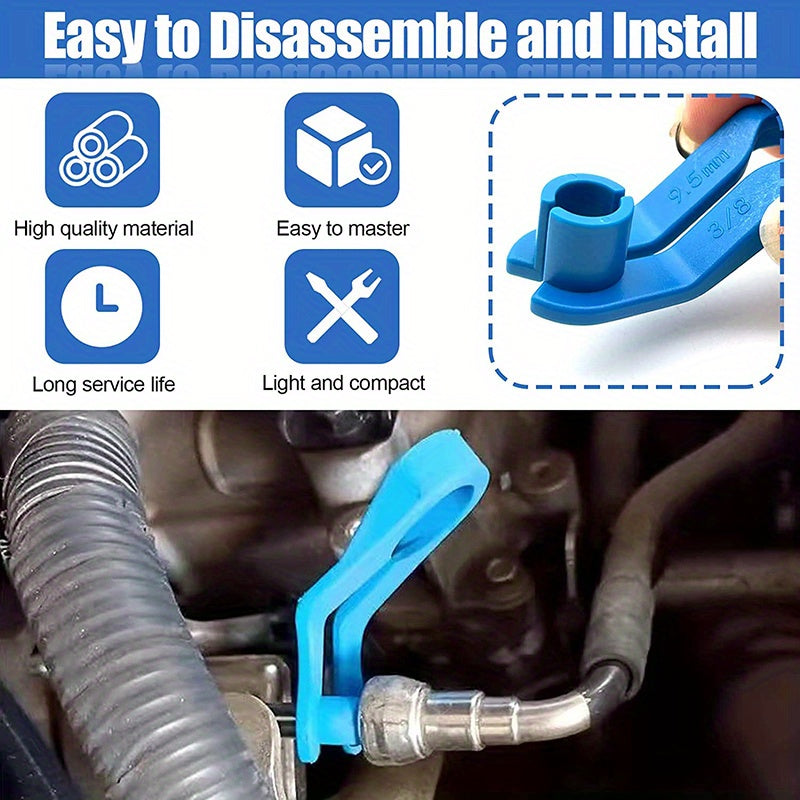 16PCS Fuel Line Disconnect Removal Tool Set,1/4 5/16 3/8 1/2 5/8 3/4 7/8 Inch   Disconnect Tool Kit For Auto Repair Tools